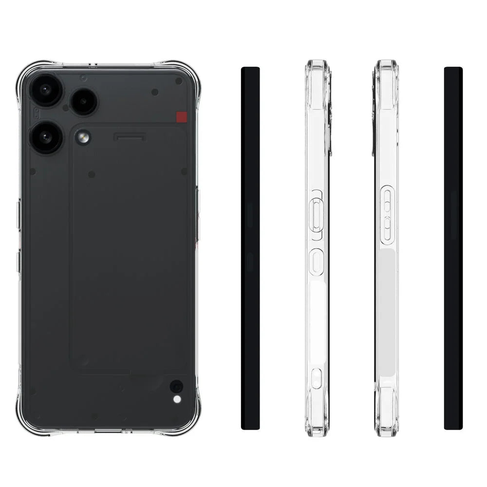 WANLONFENG For Nothing Phone (3a) Lite 5G Case  WL Series 2.0mm TPU Phone Cover with Tempered Glass Film - Transparent - 3