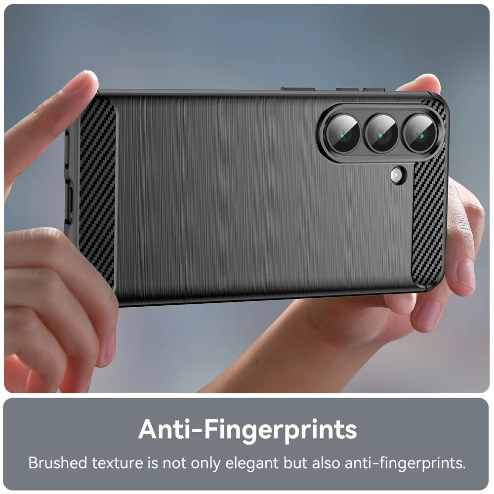 WANLONFENG For Samsung Galaxy S26+ Case with Screen Film  LS Series Big Lens Hole Brushed Texture TPU Phone Cover - Black - 6