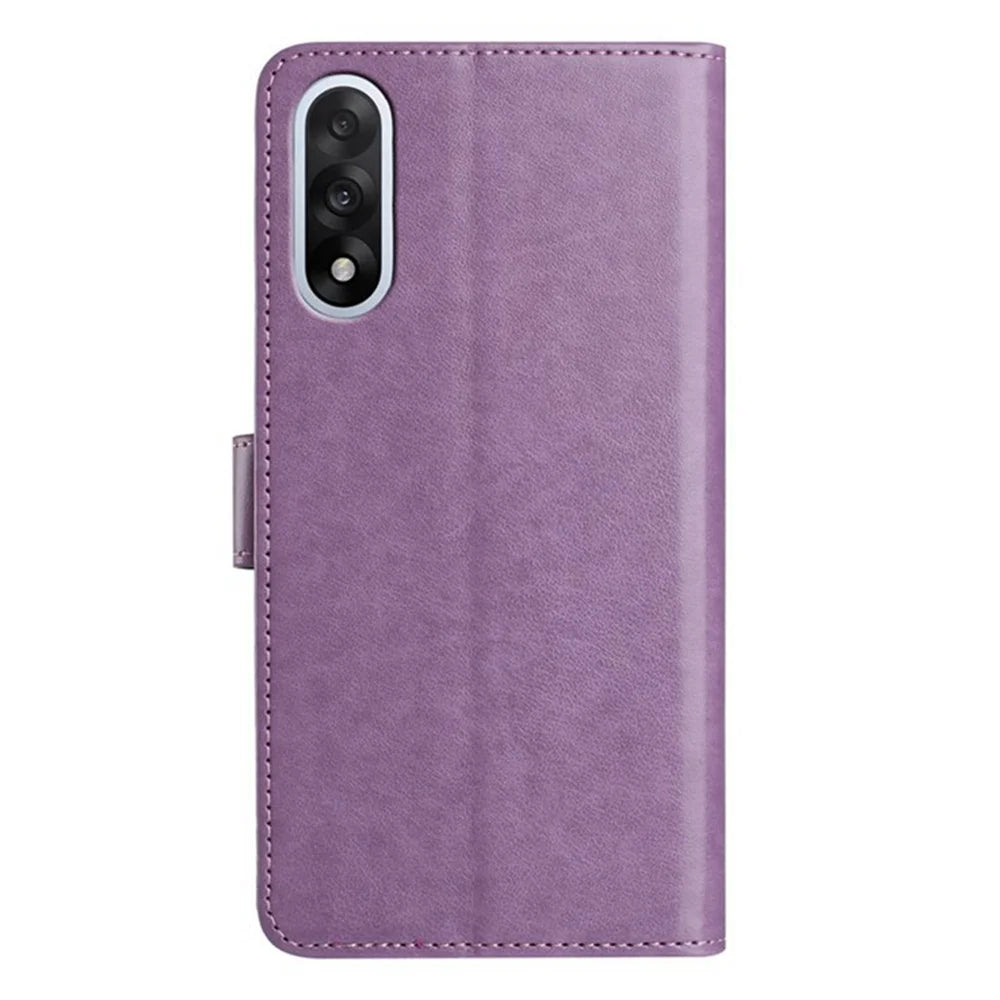 For OnePlus Nord 5 5G Wallet Phone Case Stand PU Leather Folio Flip Cover with 8 Card Slot - Purple - 2