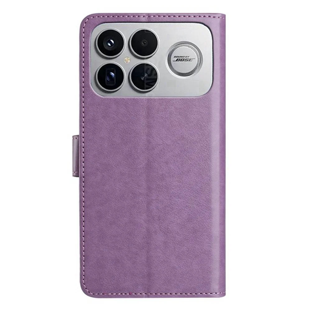 For Xiaomi Redmi K90 Pro Max 5G Wallet Phone Case Stand PU Leather Folio Flip Cover with 8 Card Slot - Purple - 2