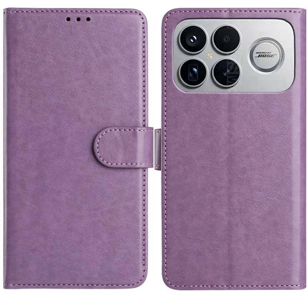 For Xiaomi Redmi K90 Pro Max 5G Wallet Phone Case Stand PU Leather Folio Flip Cover with 8 Card Slot - Purple - 3