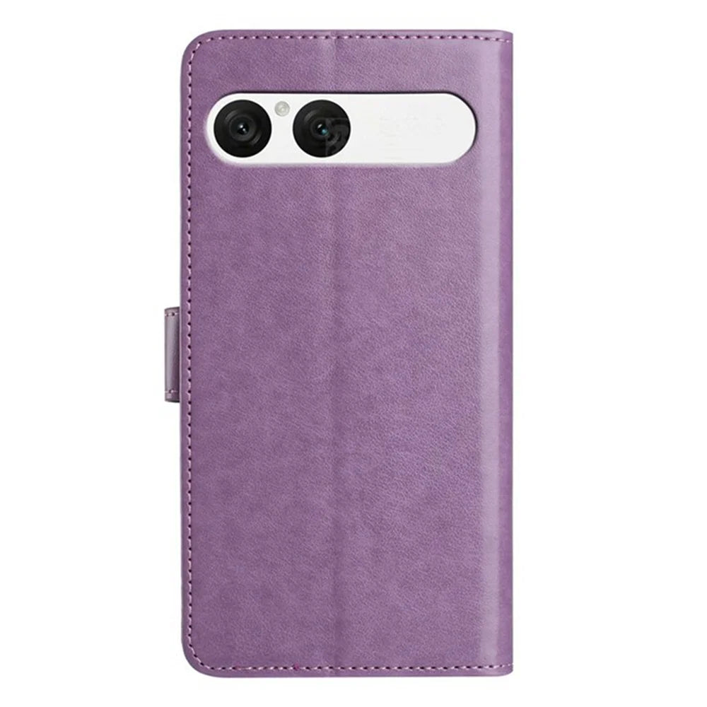 For Sony Xperia 10 VII Wallet Phone Case Stand PU Leather Folio Flip Cover with 8 Card Slot - Purple - 2