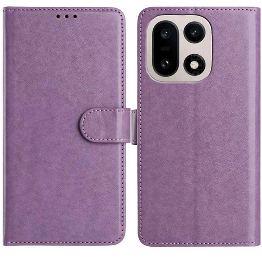 For OnePlus 15 5G Wallet Phone Case Stand PU Leather Folio Flip Cover with 8 Card Slot - Purple - 3