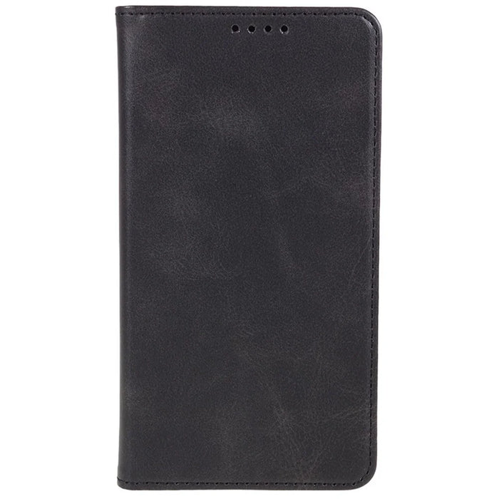 For Sony Xperia 10 VII Case Strong Magnetic PU Leather Phone Cover Calf Texture - Black - 6