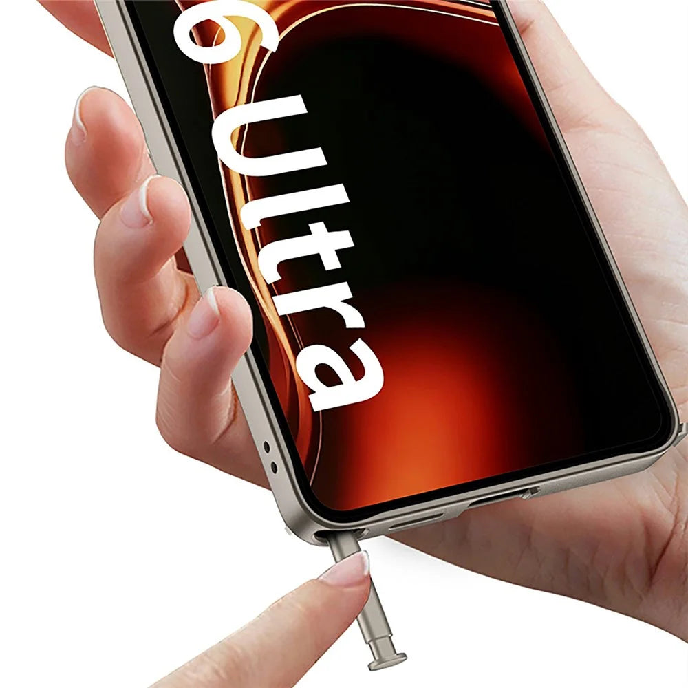 For Samsung Galaxy S26 Ultra Case Kickstand Skin Touch Ultra Thin Hard PC Phone Cover - Black - 4