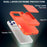 For iPhone 17 Pro Case Skin-Touch Card Holder TPU + PC Phone Cover with Mirror Kickstand - Orange - 3