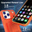 For iPhone 17 Pro Case Skin-Touch Card Holder TPU + PC Phone Cover with Mirror Kickstand - Orange - 4