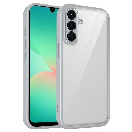 For Samsung Galaxy S26+ Case Matte Skin Touch Clear PC + TPU Shockproof Phone Back Cover - Grey - 1