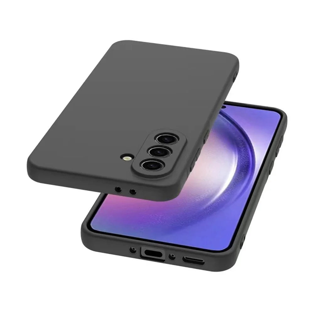 For Samsung Galaxy A37 5G Matte Phone Case Cell Phone Soft TPU Protective Back Cover - Black - 2
