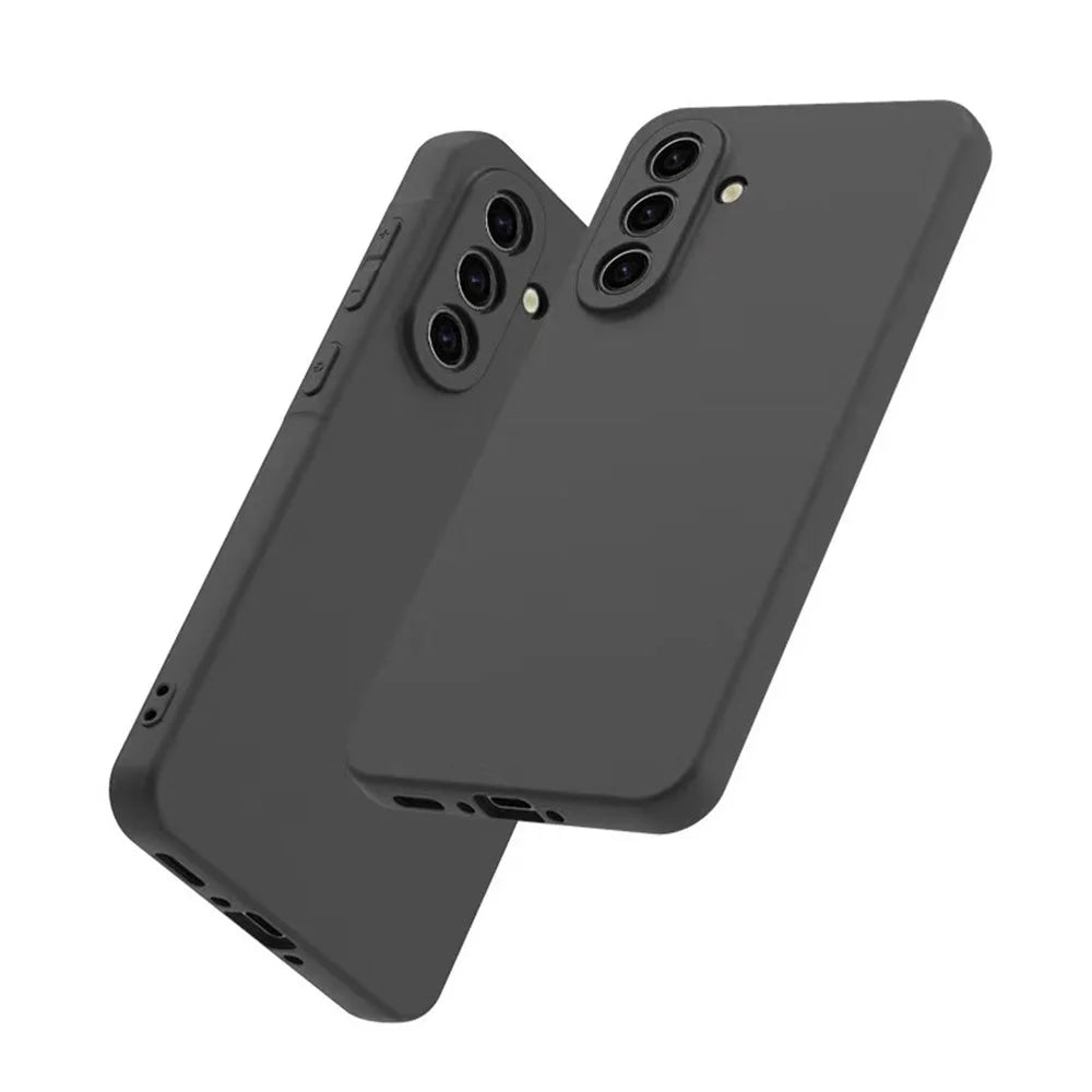 For Samsung Galaxy A37 5G Matte Phone Case Cell Phone Soft TPU Protective Back Cover - Black - 3
