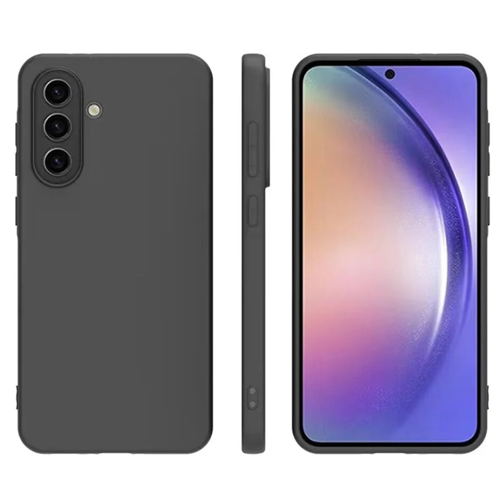For Samsung Galaxy A37 5G Matte Phone Case Cell Phone Soft TPU Protective Back Cover - Black - 4