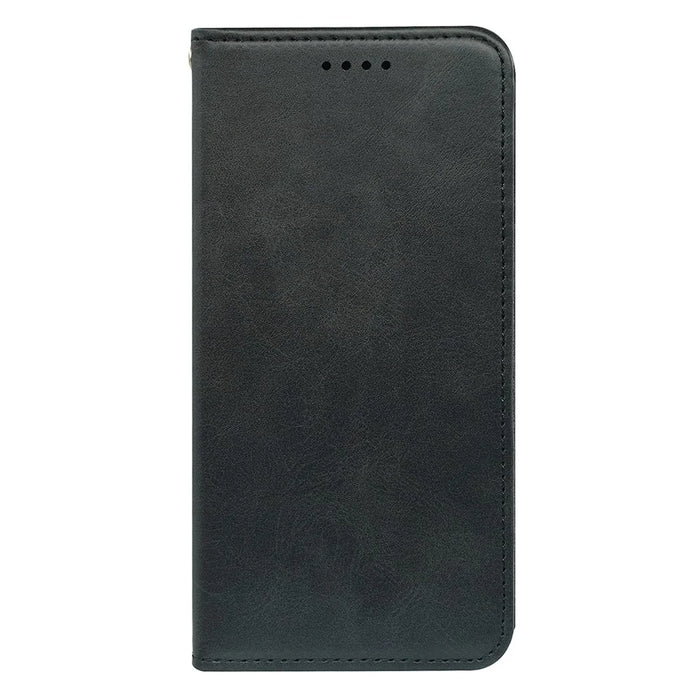 For Google Pixel 10a Case Strong Magnetic PU Leather Phone Cover Calf Texture - Black - 6