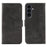 For Samsung Galaxy S24 Case Wallet Stand Magnetic Clasp Closure Calf Texture Leather Phone Cover - Black - 1