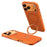 JAUCASE For iPhone 17 Pro Max Magnetic Case Linen Texture Rotary Ring Kickstand PC + TPU Phone Cover - Orange - 1