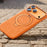 JAUCASE For iPhone 17 Pro Max Magnetic Case Linen Texture Rotary Ring Kickstand PC + TPU Phone Cover - Orange - 7
