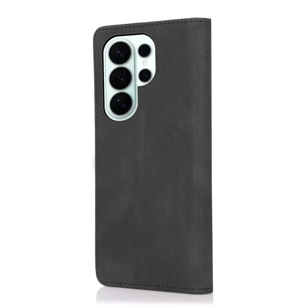 For Samsung Galaxy S26 Ultra Case Wallet Magnetic Closing Leather Flip Phone Cover - Black - 7