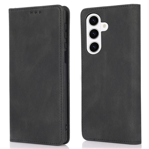 For Samsung Galaxy A57 5G Case Wallet Magnetic Closing Leather Flip Phone Cover - Black - 1