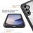 For Samsung Galaxy A37 5G Clear Case PC + TPU Phone Back Cover with PET Screen Film - Blue - 3