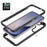 For Samsung Galaxy A37 5G Clear Case PC + TPU Phone Back Cover with PET Screen Film - Blue - 4
