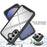 For Samsung Galaxy A37 5G Clear Case PC + TPU Phone Back Cover with PET Screen Film - Blue - 5