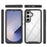 For Samsung Galaxy A37 5G Clear Case PC + TPU Phone Back Cover with PET Screen Film - Blue - 6