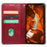 For Google Pixel 10a Case Hidden Magnetic Closure Calf Texture Leather Phone Cover - Red - 2