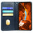 For Samsung Galaxy S26 Case Hidden Magnetic Closure Calf Texture Leather Phone Cover - Blue - 2