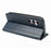 For Samsung Galaxy S26 Case Hidden Magnetic Closure Calf Texture Leather Phone Cover - Blue - 4