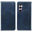 For Samsung Galaxy S26+ Case Hidden Magnetic Closure Calf Texture Leather Phone Cover - Blue - 1