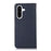 KHAZNEH For Samsung Galaxy A37 5G Case Wallet Genuine Cow Leather Phone Cover Nappa Texture - Blue - 7