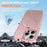 For iPhone 14 Pro Case Compatible with MagSafe Kickstand TPU PC Shockproof Phone Back Cover - Pink - 4