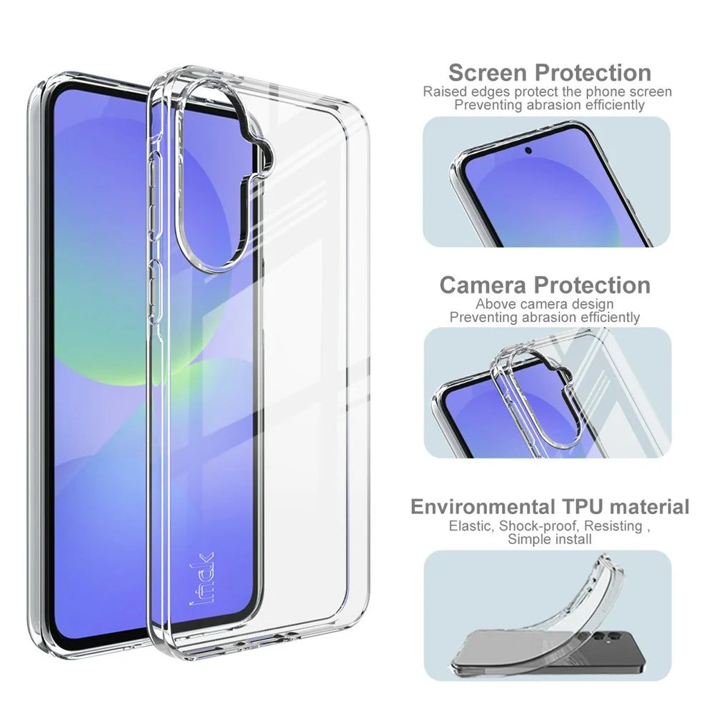 IMAK UX-10 Series For Samsung Galaxy A37 5G Phone Case Soft TPU Clear Mobile Back Cover - 5