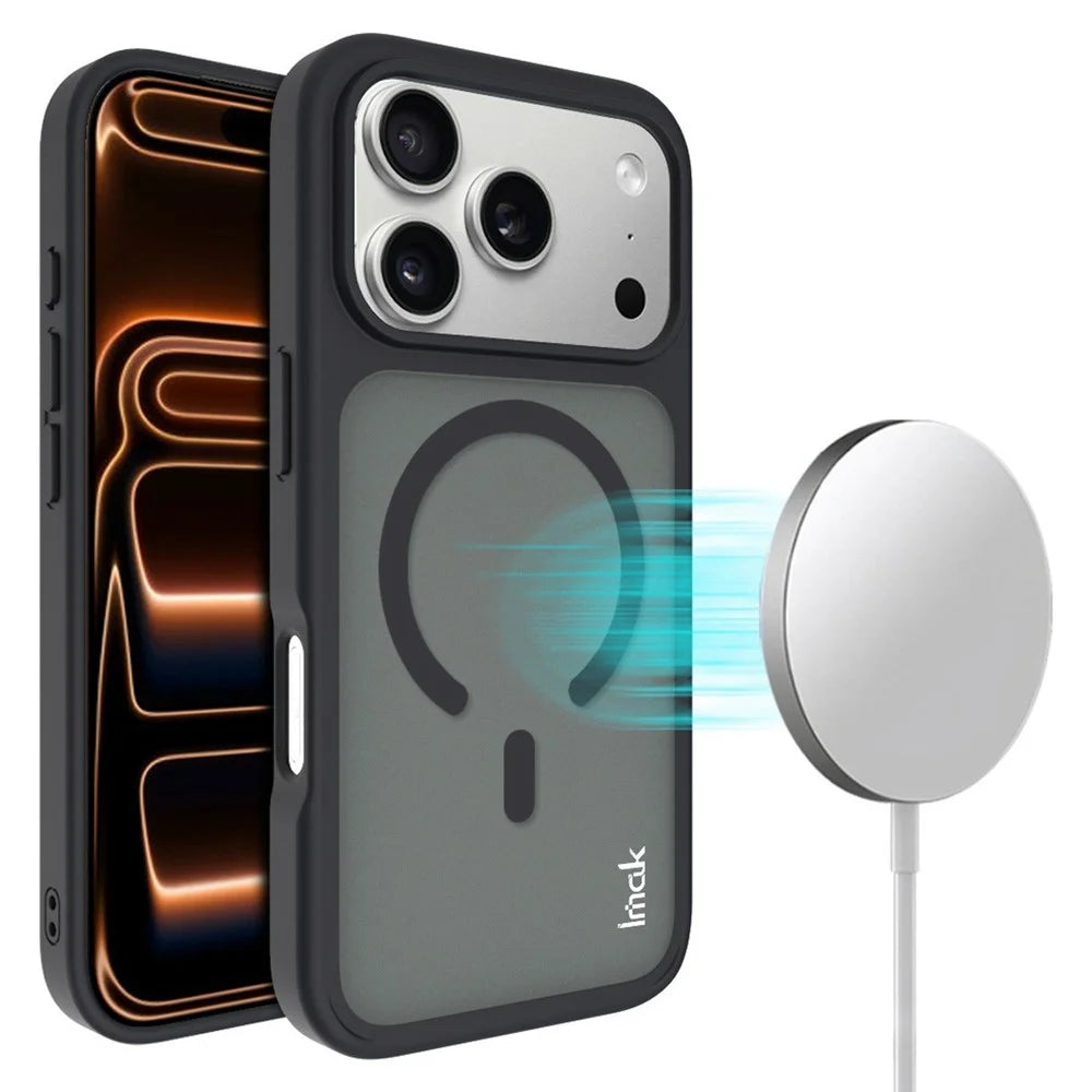 IMAK UX-9C Series For iPhone 17 Pro Magnetic Case TPU + PC Protective Phone Cover - Black - 2