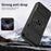 For iPhone 17 Pro Max Case Compatible with MagSafe Ring Holder Foldable Kickstand TPU PC Phone Cover with Camera Lens Slider - Black - 4