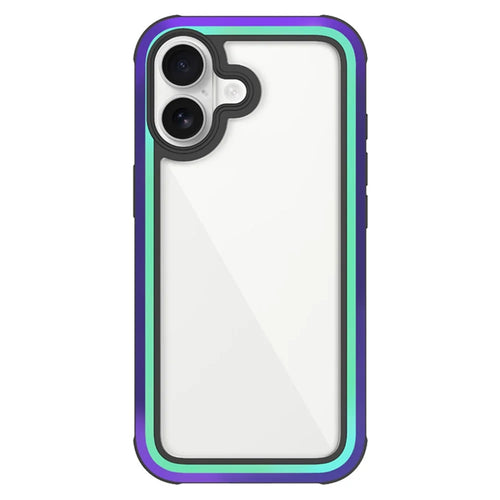 KZDOO For iPhone 17 Case Shockproof TPU+PC+Metal Frame ARES Phone Cover with Al Touch Button - Aurora - 1