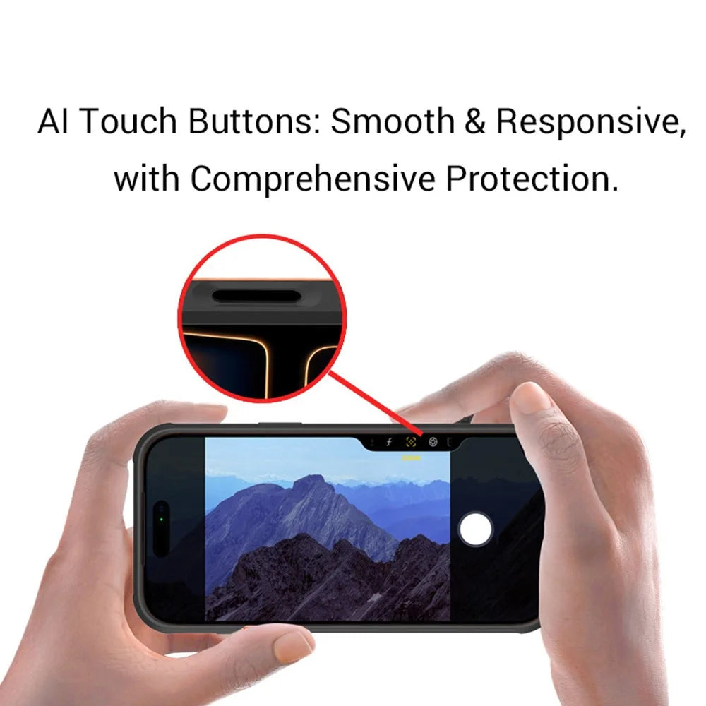 KZDOO For iPhone 17 Case Shockproof TPU+PC+Metal Frame ARES Phone Cover with Al Touch Button - Aurora - 2