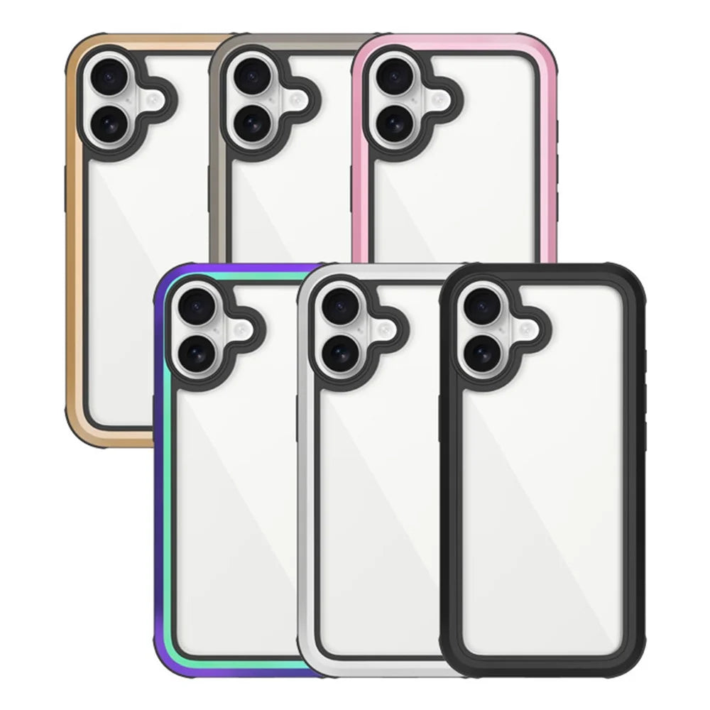 KZDOO For iPhone 17 Case Shockproof TPU+PC+Metal Frame ARES Phone Cover with Al Touch Button - Aurora - 6