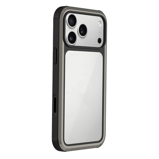 KZDOO For iPhone 17 Pro Case Shockproof TPU+PC+Metal Frame ARES Phone Cover with Al Touch Button - Titanium Grey - 1