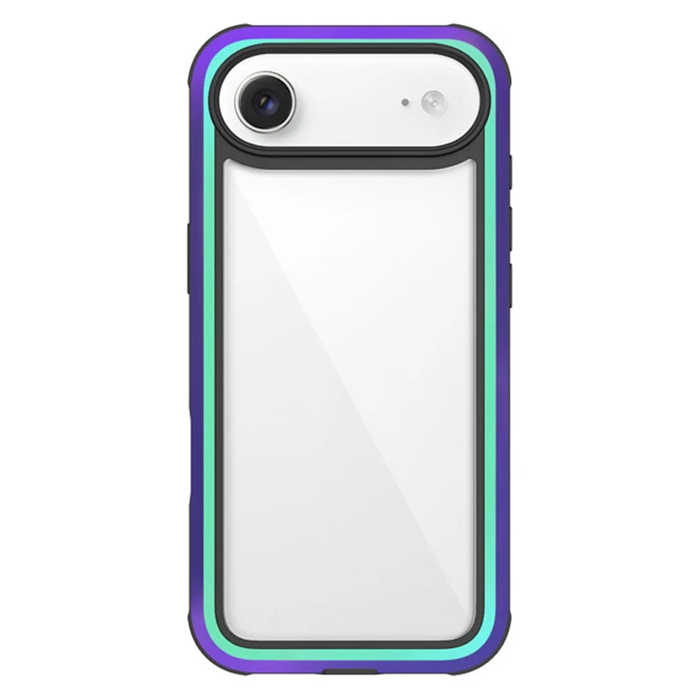 KZDOO For iPhone Air Case Shockproof TPU+PC+Metal Frame ARES Phone Cover with Al Touch Button - Aurora - 1