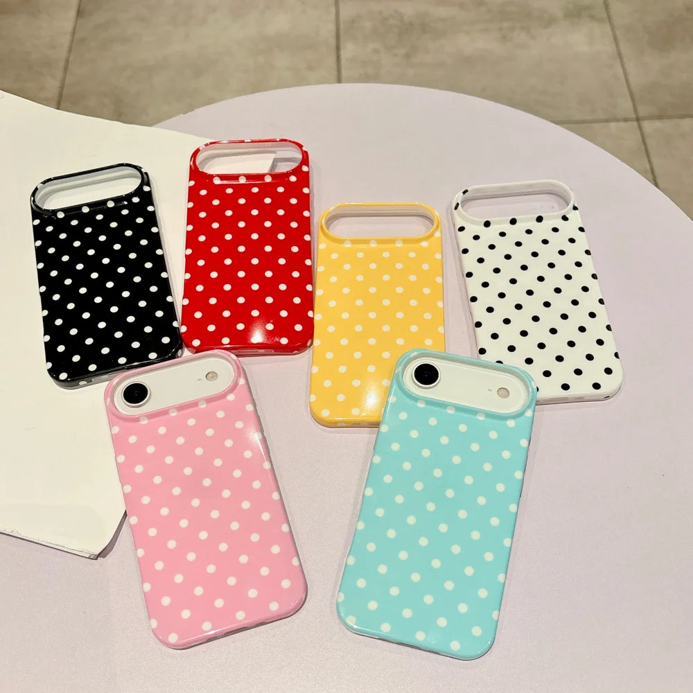For iPhone Air Case Dot Design IMD TPU Phone Back Cover - Black - 5