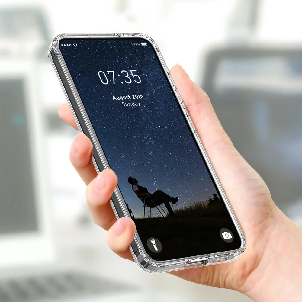 For Samsung Galaxy S26 Clear Phone Magnetic Case TPU+Acrylic Back Cover - Clear - 5