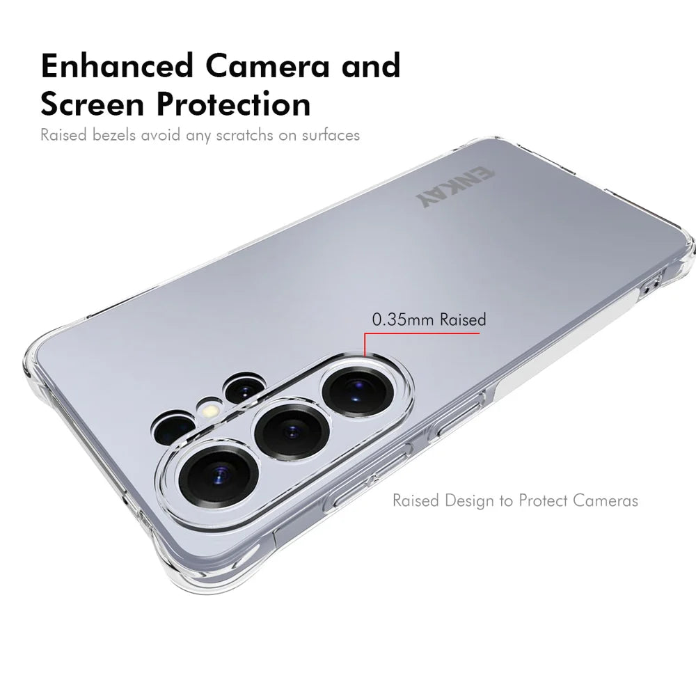 ENKAY HAT PRINCE For Samsung Galaxy S26 Ultra Clear Phone Case   Shockproof Anti-slip TPU Cover - Transparent - 3