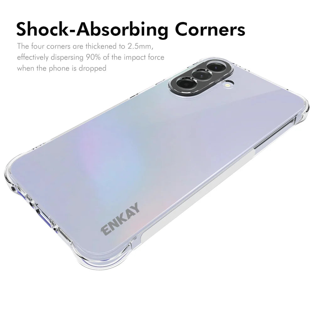 ENKAY HAT PRINCE For Samsung Galaxy A37 5G Clear Phone Case   Shockproof Anti-slip TPU Cover - Transparent - 2