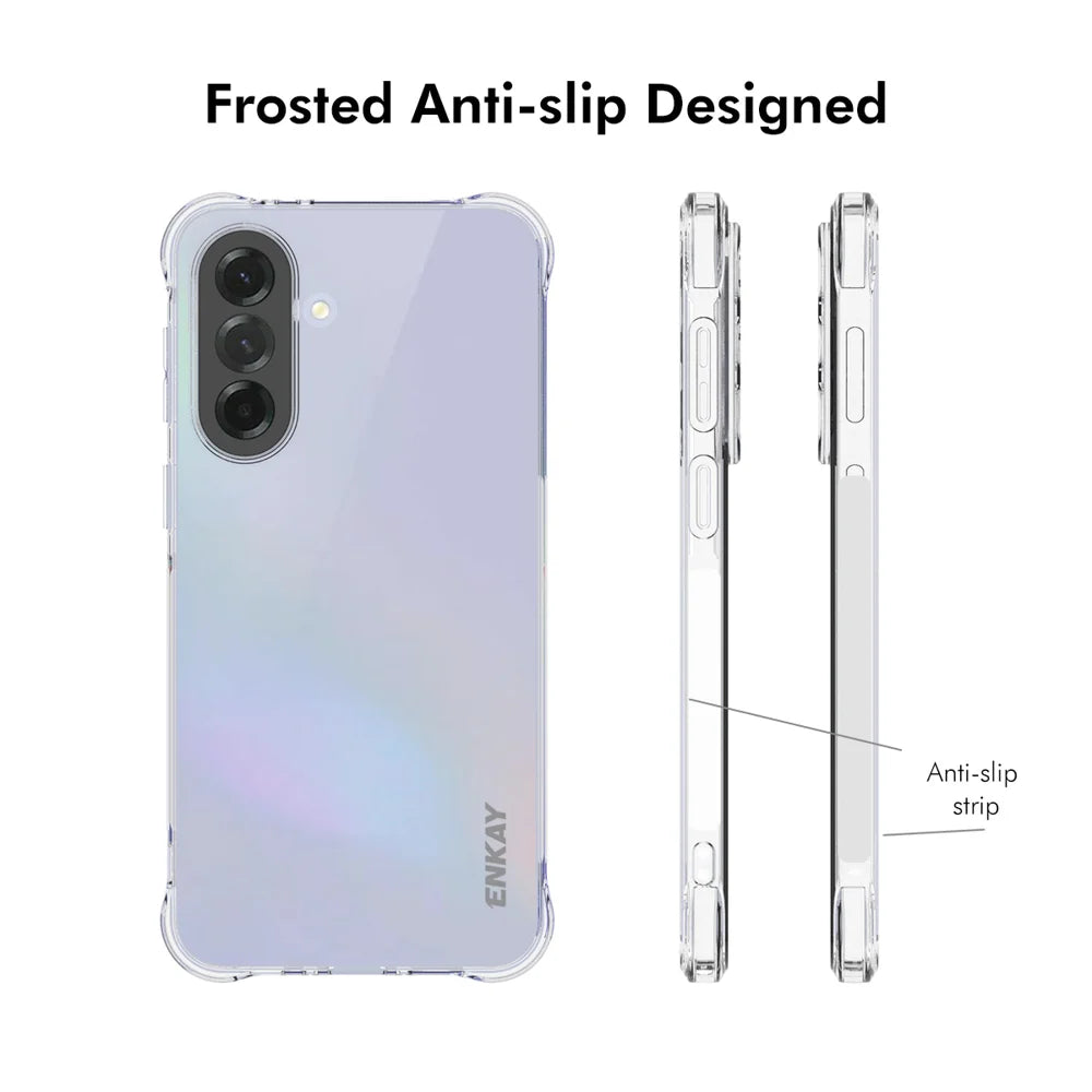 ENKAY HAT PRINCE For Samsung Galaxy A37 5G Clear Phone Case   Shockproof Anti-slip TPU Cover - Transparent - 4
