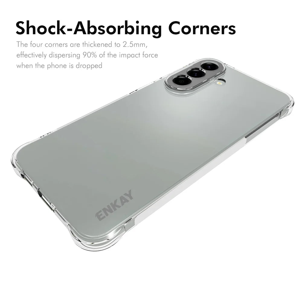 ENKAY HAT PRINCE For Samsung Galaxy A57 5G Clear Phone Case   Shockproof Anti-slip TPU Cover - Transparent - 2