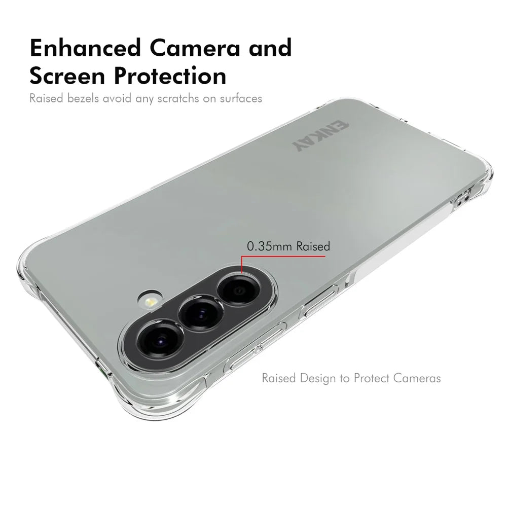 ENKAY HAT PRINCE For Samsung Galaxy A57 5G Clear Phone Case   Shockproof Anti-slip TPU Cover - Transparent - 3