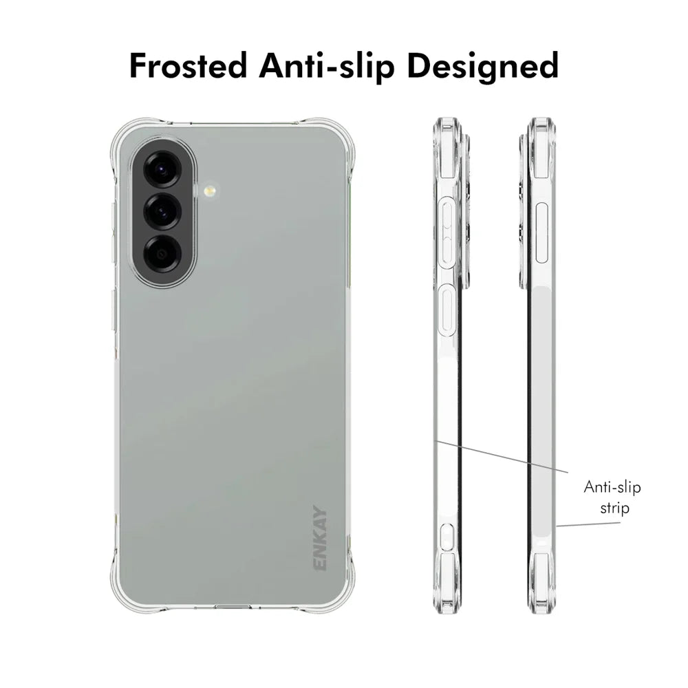ENKAY HAT PRINCE For Samsung Galaxy A57 5G Clear Phone Case   Shockproof Anti-slip TPU Cover - Transparent - 4