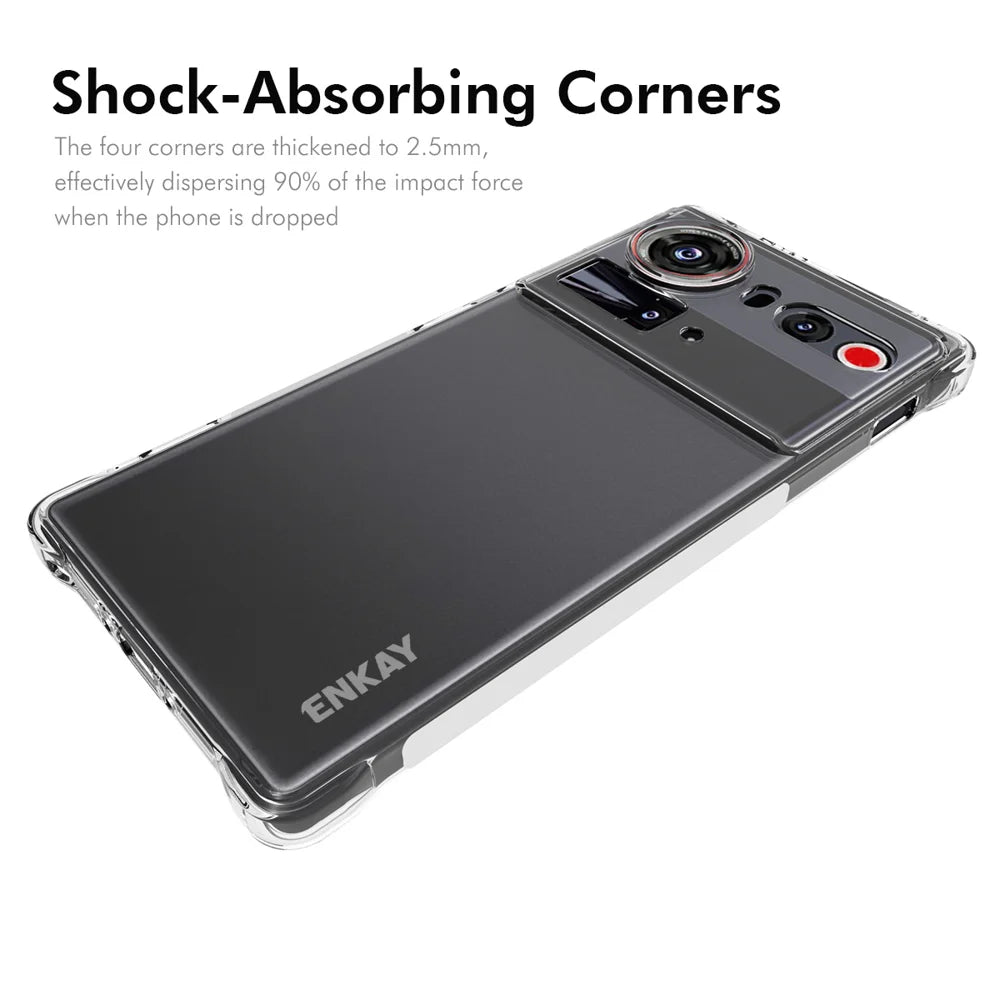 ENKAY HAT PRINCE For ZTE nubia Z80 Ultra 5G Clear Phone Case   Shockproof Anti-slip TPU Cover - Transparent - 2