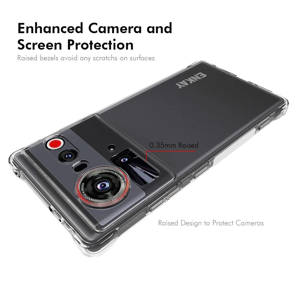 ENKAY HAT PRINCE For ZTE nubia Z80 Ultra 5G Clear Phone Case   Shockproof Anti-slip TPU Cover - Transparent - 3