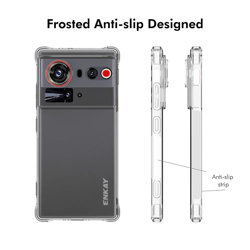ENKAY HAT PRINCE For ZTE nubia Z80 Ultra 5G Clear Phone Case   Shockproof Anti-slip TPU Cover - Transparent - 4